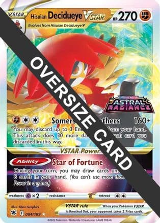 Hisuian Decidueye VSTAR 84/189 - Jumbo Cards Holofoil