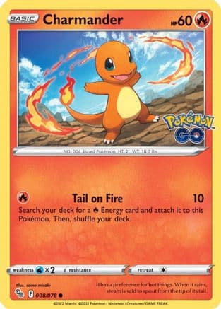 Charmander 008/78 - Pokemon GO Reverse Holofoil