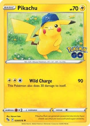 Pikachu 028/78 - Pokemon GO Reverse Holofoil