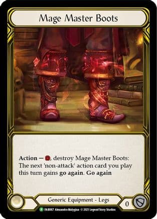 Mage Master Boots (Golden) - FAB067 (FAB067) - Flesh and Blood: Promo Cards