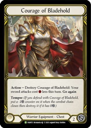 Courage of Bladehold (Golden) - FAB073 (FAB073) - Flesh and Blood: Promo Cards