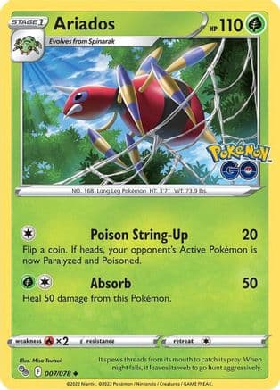 Ariados 007/78 - Pokemon GO Reverse Holofoil
