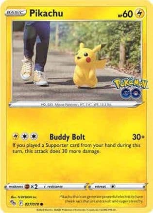 Pikachu 027/78 - Pokemon GO Reverse Holofoil