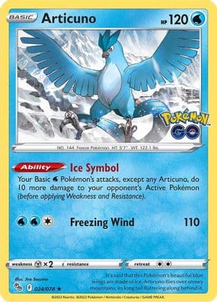 Articuno 024/78 - Pokemon GO Holofoil