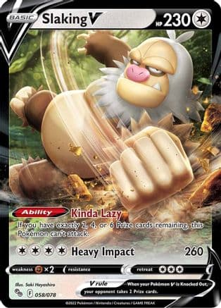 Slaking V 058/78 - Pokemon GO Holofoil