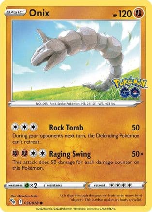 Onix 036 Pokemon GO - Common