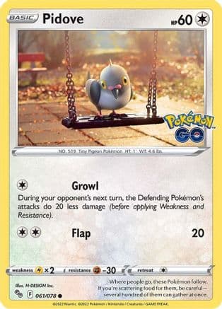 Pidove 061 Pokemon GO - Common