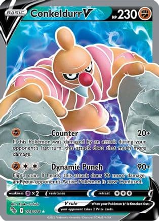 Conkeldurr V (Full Art) 073/78 - Pokemon GO Holofoil