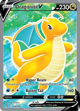 Dragonite V (Full Art) 076/78 - Pokemon GO Holofoil