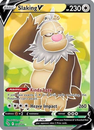 Slaking V (Full Art) 077/78 - Pokemon GO Holofoil