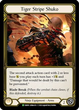 Tiger Stripe Shuko (Golden) - FAB083 (FAB083) - Flesh and Blood: Promo Cards