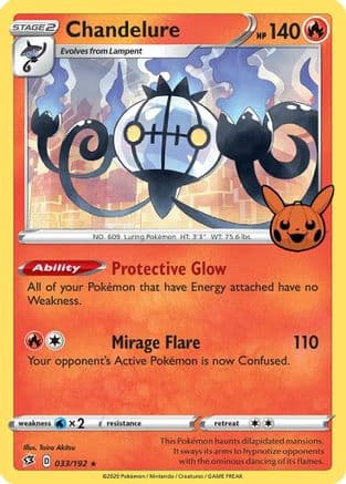 Chandelure 033- Trick or Trade BOOster Bundle Holofoil