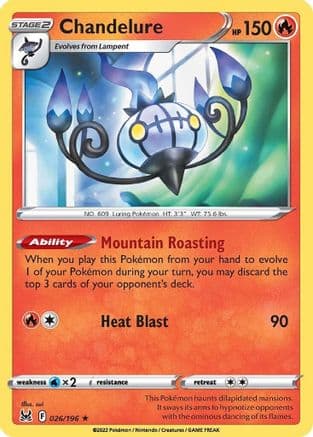 Chandelure 026/196 - SWSH11 Lost Origin Holofoil