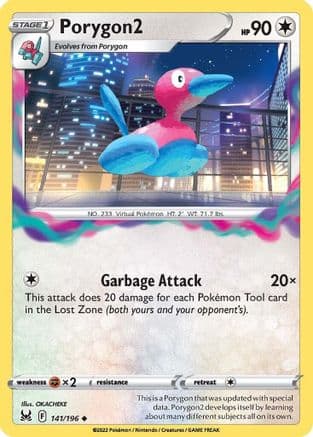 Porygon2 141/196 - SWSH11 Lost Origin Reverse Holofoil