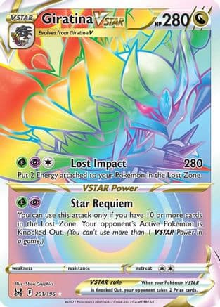 Giratina VSTAR (Secret) 201/196 - SWSH11 Lost Origin Holofoil