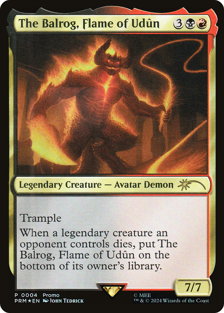 The Balrog, Flame of Udûn (PLTC-004) - Tales of Middle-earth Deluxe Commander Kit Foil