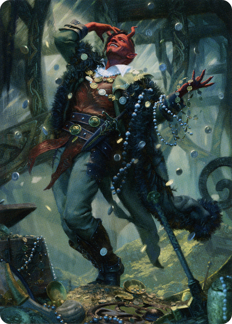 Tibalt, Cosmic Impostor // Tibalt, Cosmic Impostor (AKHM-067) - Kaldheim Art Series (Borderless) Foil