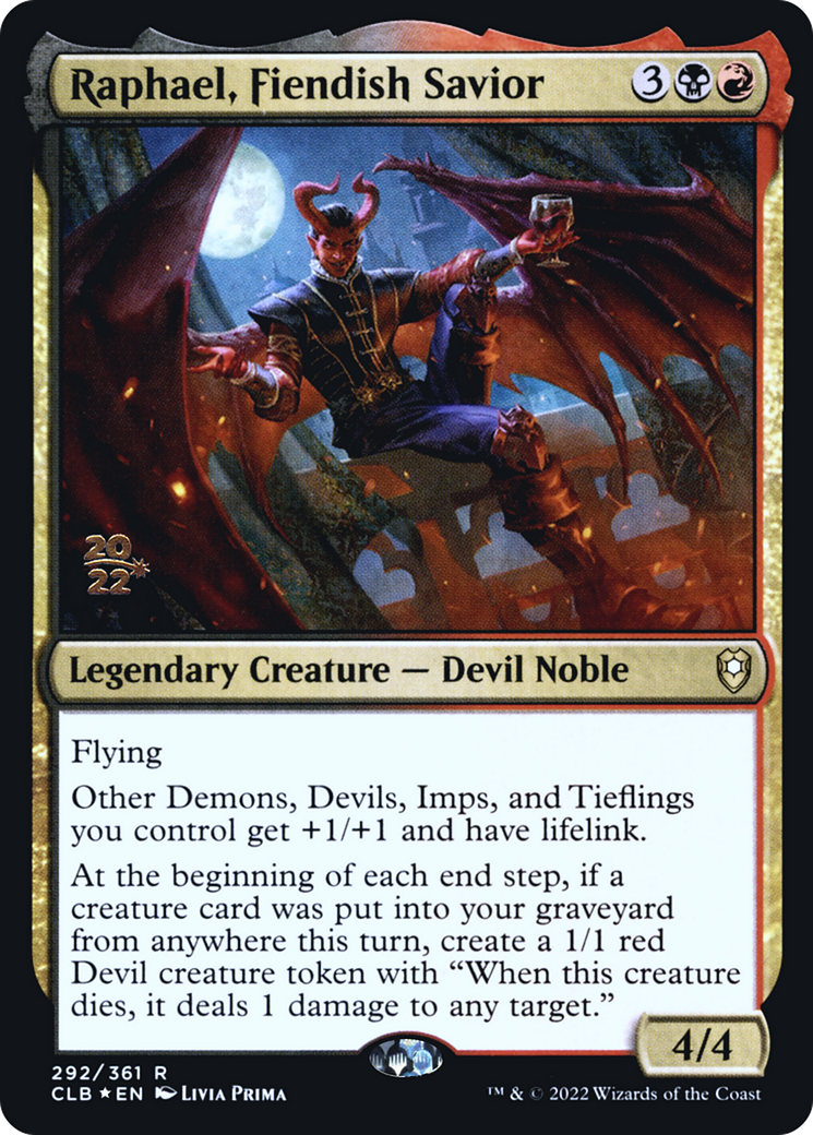 Raphael, Fiendish Savior (PCLB-292S) - Battle for Baldur's Gate Promos Foil