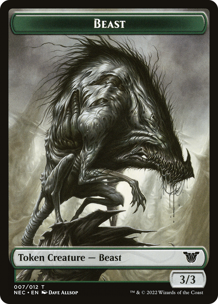 Beast (TNEC-007) - Neon Dynasty Commander Tokens