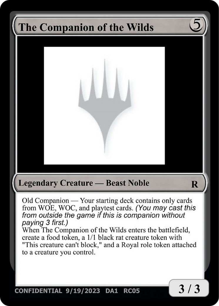 The Companion of the Wilds (DA1-RC05B) - Unknown Event
