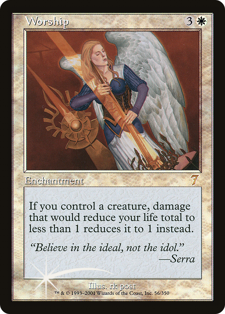 Worship (7ED-56★) - Seventh Edition Foil