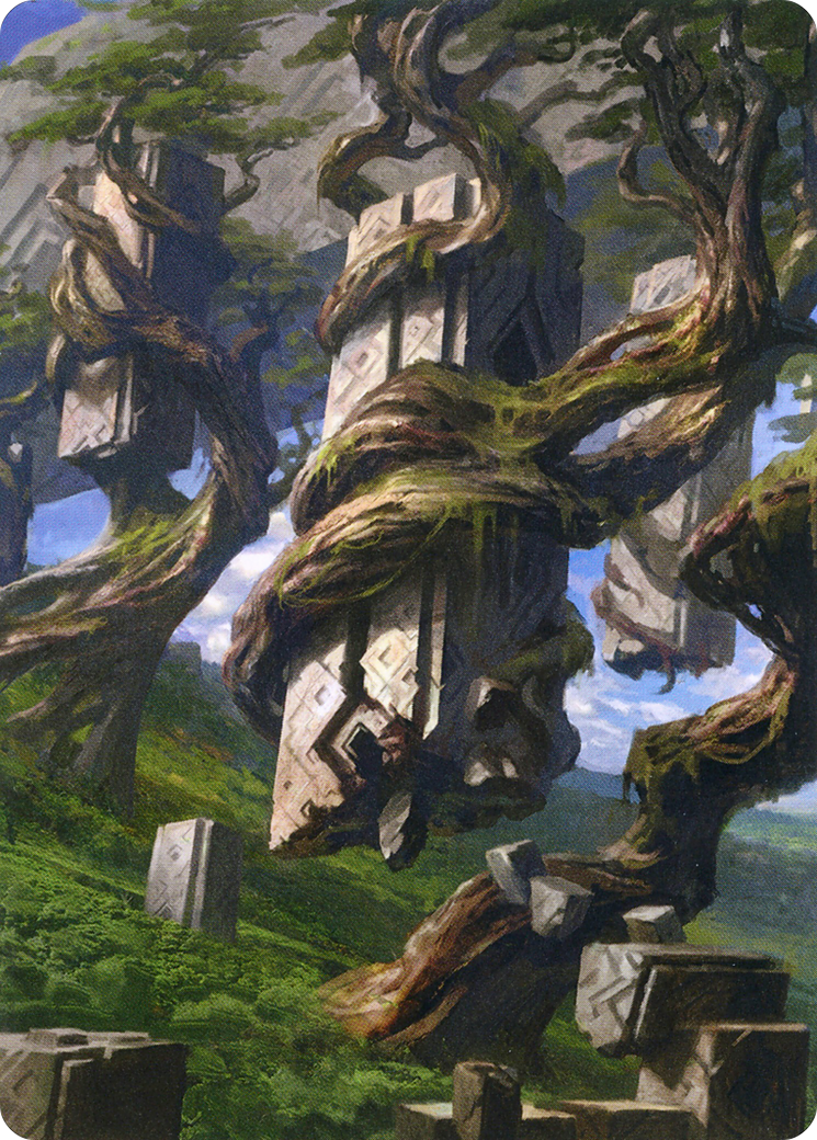 Forest // Forest (AZNR-020) - Zendikar Rising Art Series (Borderless)