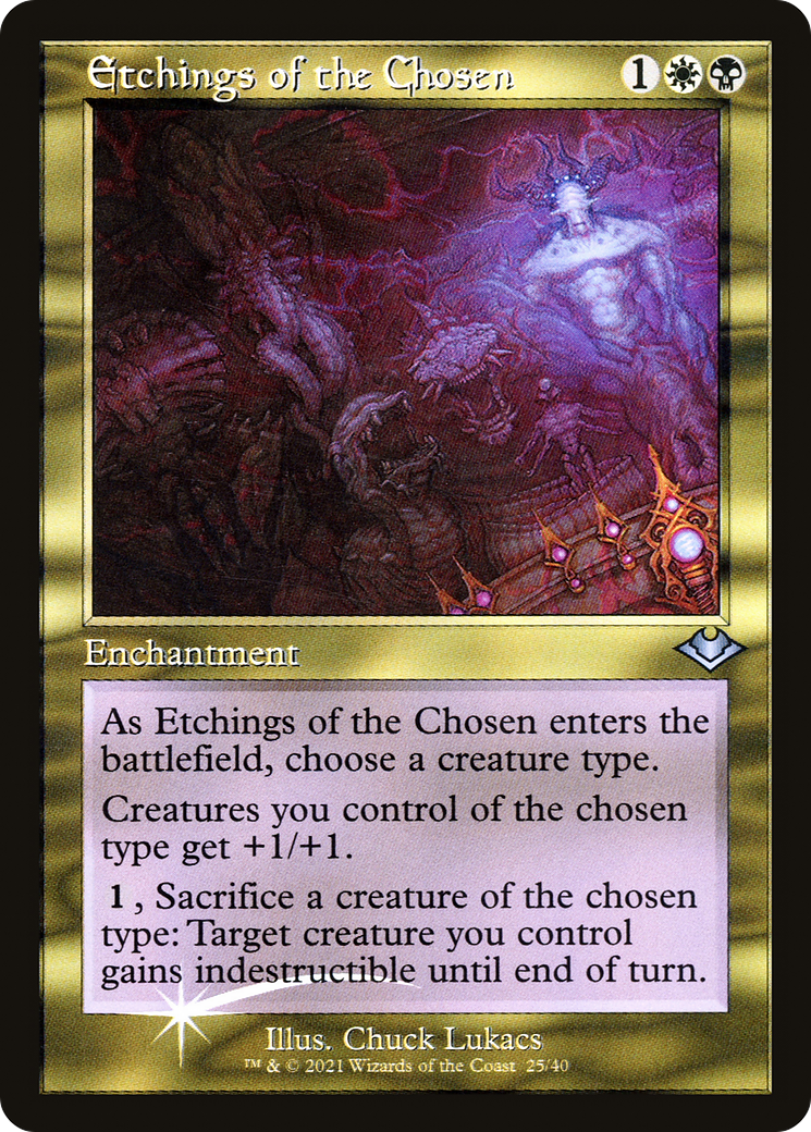 Etchings of the Chosen (H1R-025) - Modern Horizons 1 Timeshifts Etched Foil