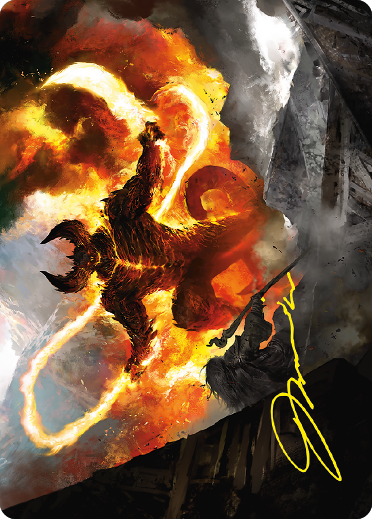 The Balrog, Durin's Bane // The Balrog, Durin's Bane (ALTR-036) - Tales of Middle-earth Art Series (Borderless) Foil