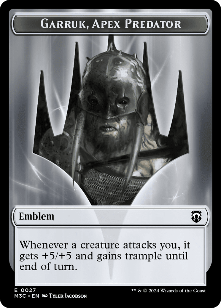 Garruk, Apex Predator Emblem (TM3C-027) - Modern Horizons 3 Commander Tokens Foil