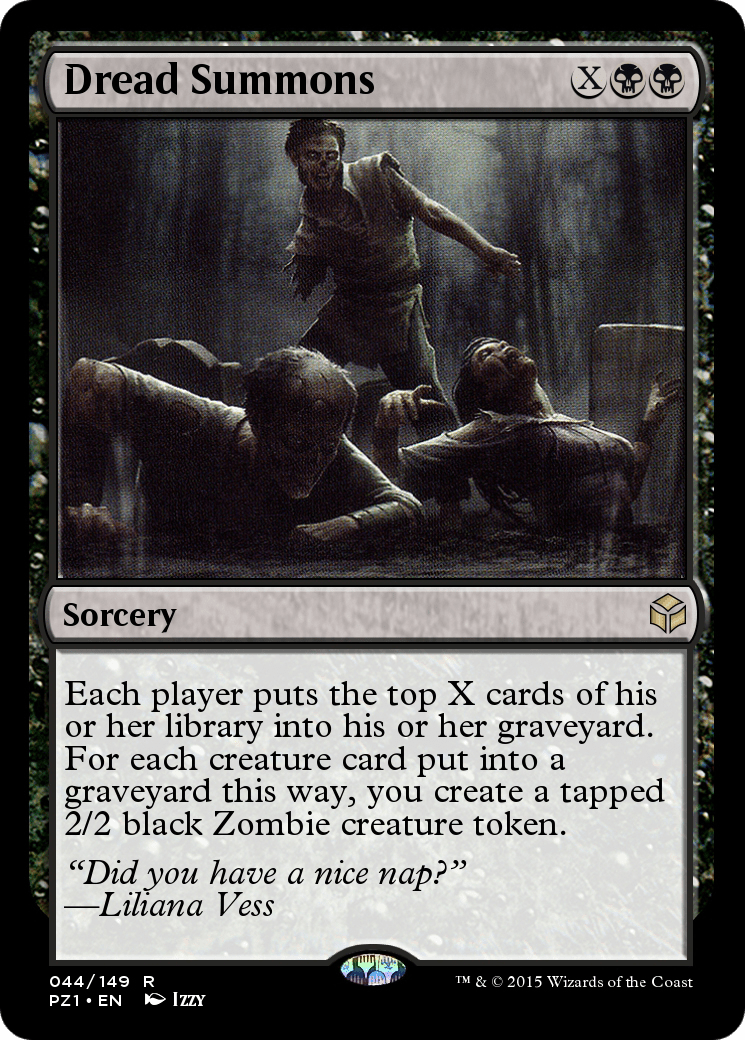 Dread Summons (PZ1-044) - Legendary Cube Prize Pack Foil