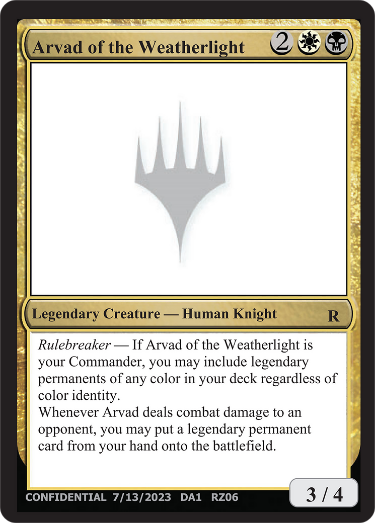 Arvad of the Weatherlight (DA1-RZ06A) - Unknown Event