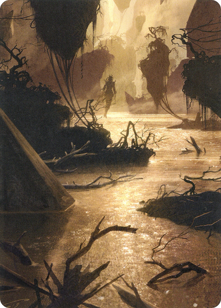 Murkwater Pathway // Murkwater Pathway (AZNR-026) - Zendikar Rising Art Series (Borderless) Foil