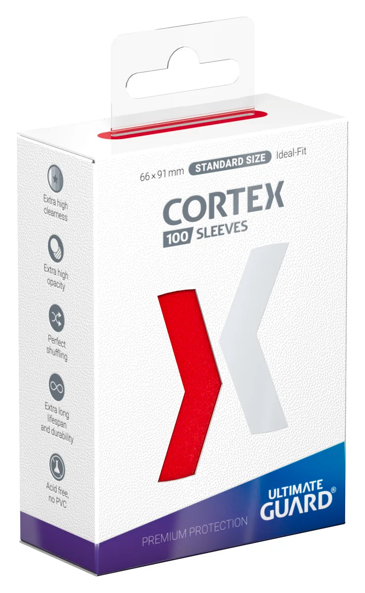Ultimate Guard: Cortex | Standard Size Sleeves | 100ct | Red (Glossy)