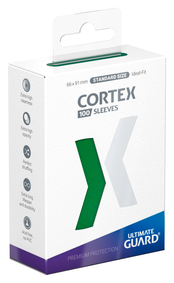 Ultimate Guard: Cortex | Standard Size Sleeves | 100ct | Green (Glossy)