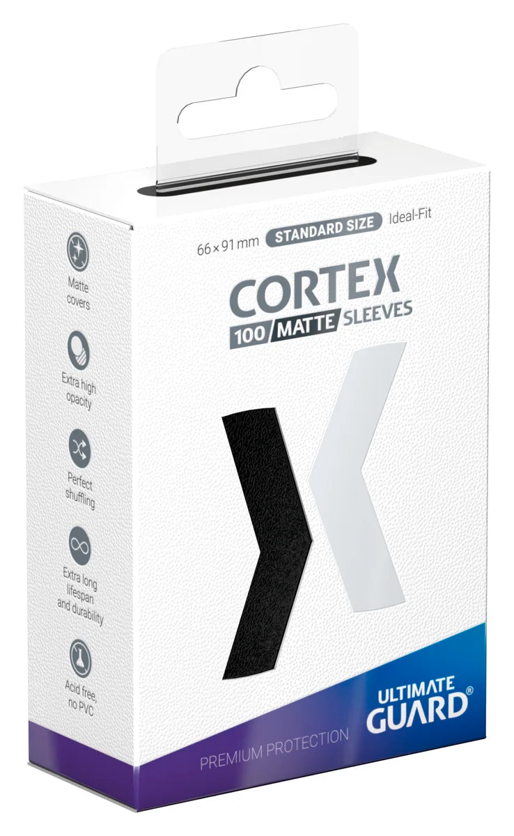 Ultimate Guard: Cortex | Standard Size Sleeves | 100ct | Black (Matte)