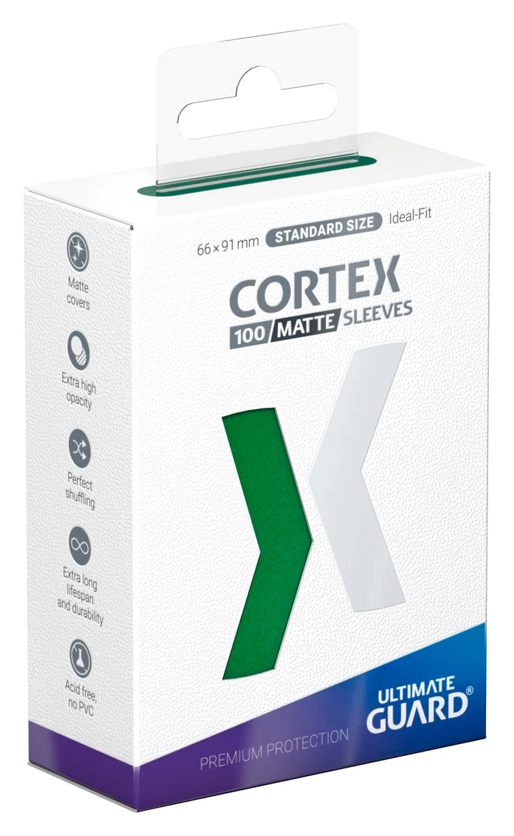 Ultimate Guard: Cortex | Standard Size Sleeves | 100ct | Green (Matte)