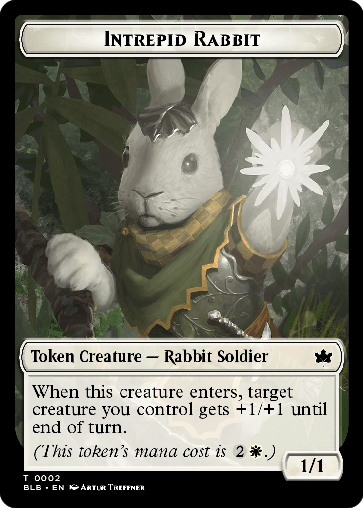 Intrepid Rabbit (TBLB-002) - Bloomburrow Tokens