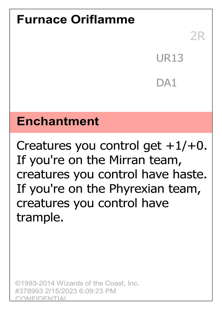 Furnace Oriflamme (DA1-UR13) - Unknown Event