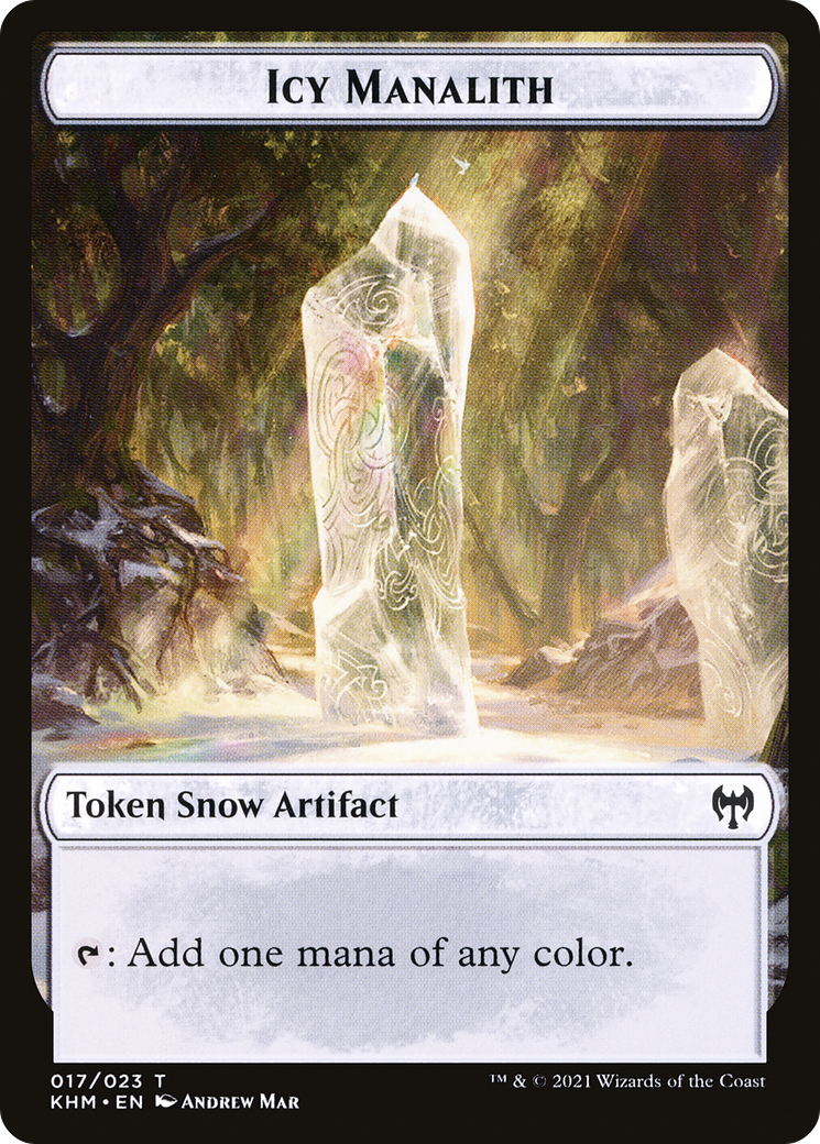 Icy Manalith (TKHM-017) - Kaldheim Tokens: (snow) Foil