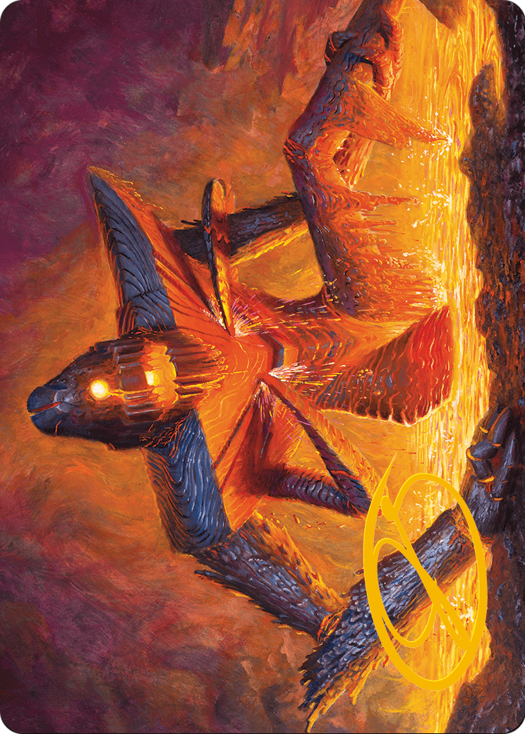 Molten Gatekeeper // Molten Gatekeeper (AMH3-005) - Modern Horizons 3 Art Series (Borderless) Foil