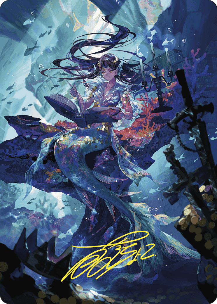 Rhystic Study // Rhystic Study (AWOE-079) - Wilds of Eldraine Art Series (Borderless) Foil