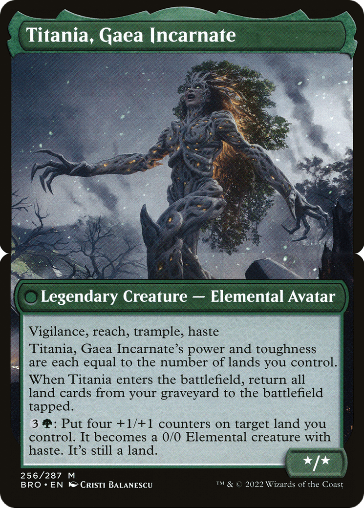 Titania, Gaea Incarnate (BRO-256B) - The Brothers' War