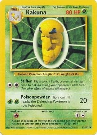 Kakuna 033 Base Set - Uncommon