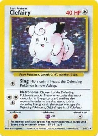 Clefairy 005 - Holofoil Base Set - Holo Rare