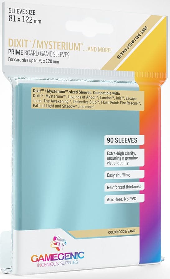 Gamegenic | Board Game Sleeves | Prime | Dixit/Mysterium Size (81 x 122mm) - 90ct