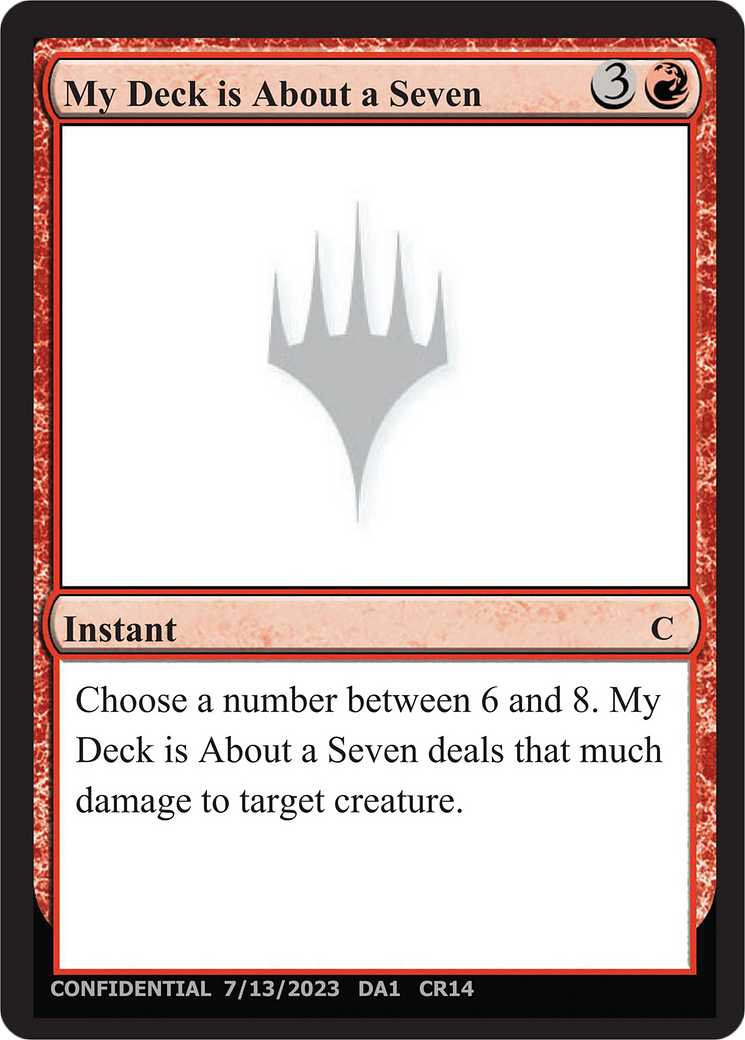 My Deck is About a Seven (DA1-CR14A) - Unknown Event