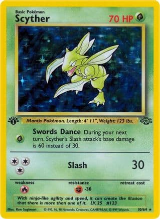Scyther 010/64 - Jungle 1st Edition Holofoil