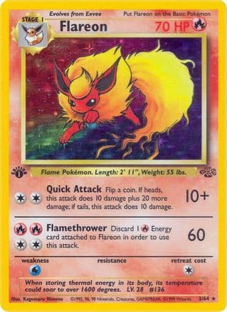 Flareon 003/64 - Jungle 1st Edition Holofoil