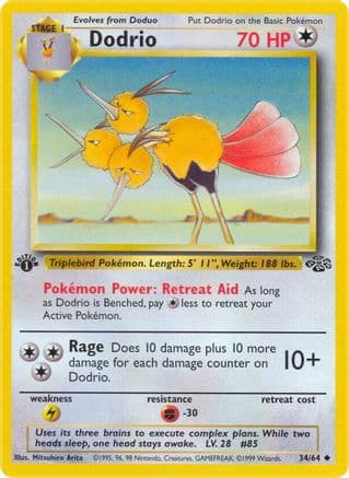 Dodrio 034/64 - Jungle 1st Edition