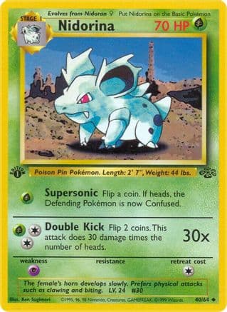 Nidorina 040/64 - Jungle 1st Edition